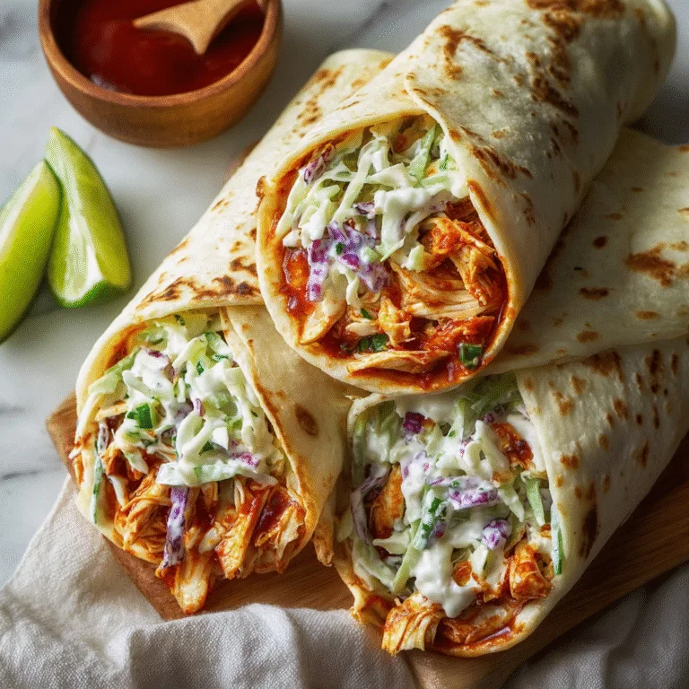 BBQ Chicken Coleslaw Wraps: The Ultimate Easy Lunch or Weeknight Dinner