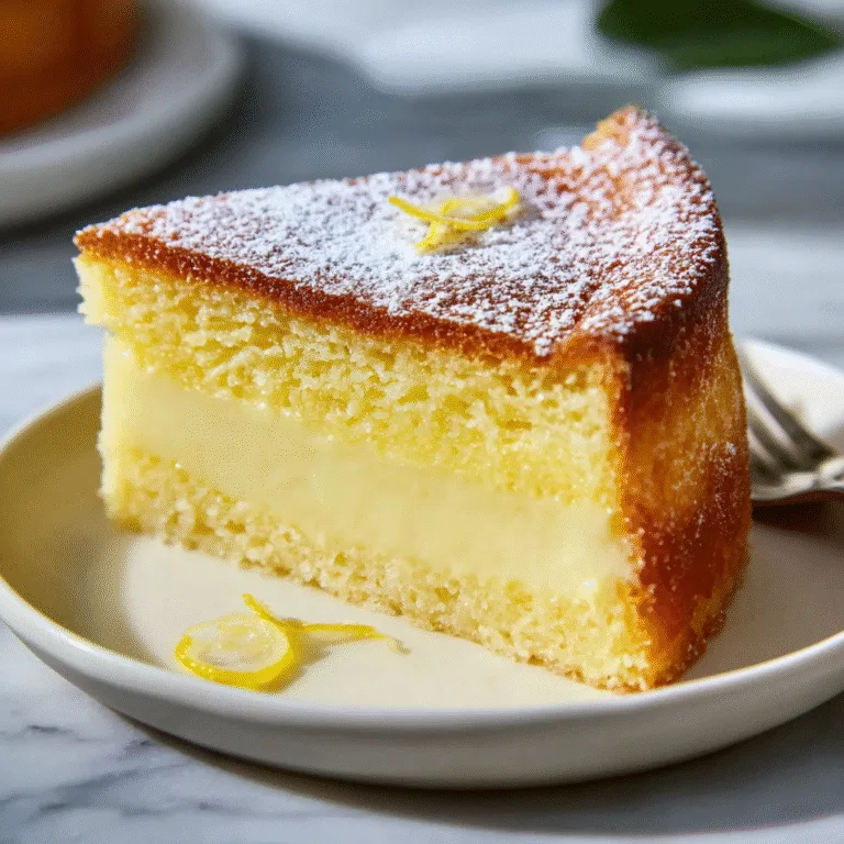 Italian Grandma’s Lemon Custard Cake – A Soft, Dreamy, Citrus-Kissed Classic