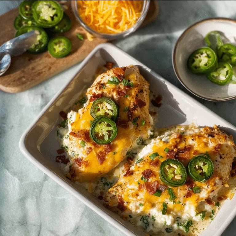 Keto Jalapeño Popper Chicken – A Creamy, Cheesy, Low-Carb Dinner That Hits Every Craving