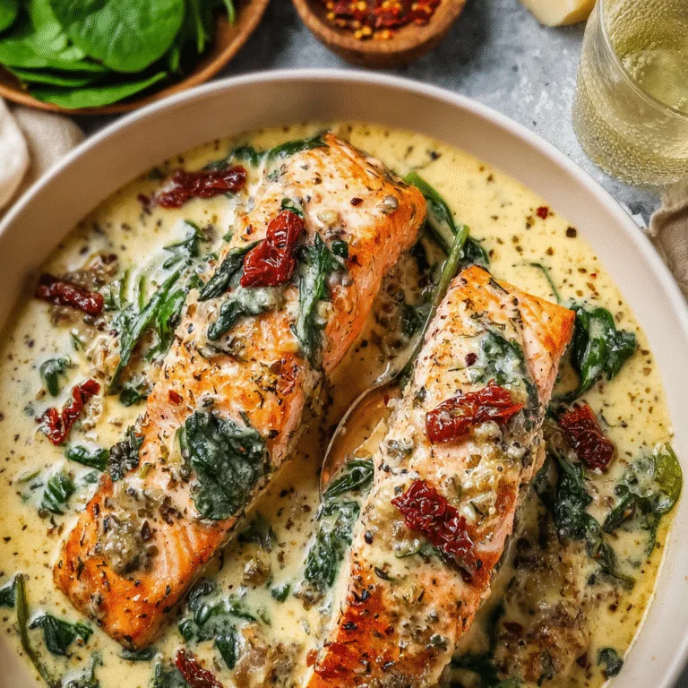 Creamy Tuscan Salmon: A Rich, Elegant 30-Minute Dinner That Feels Restaurant-Quality