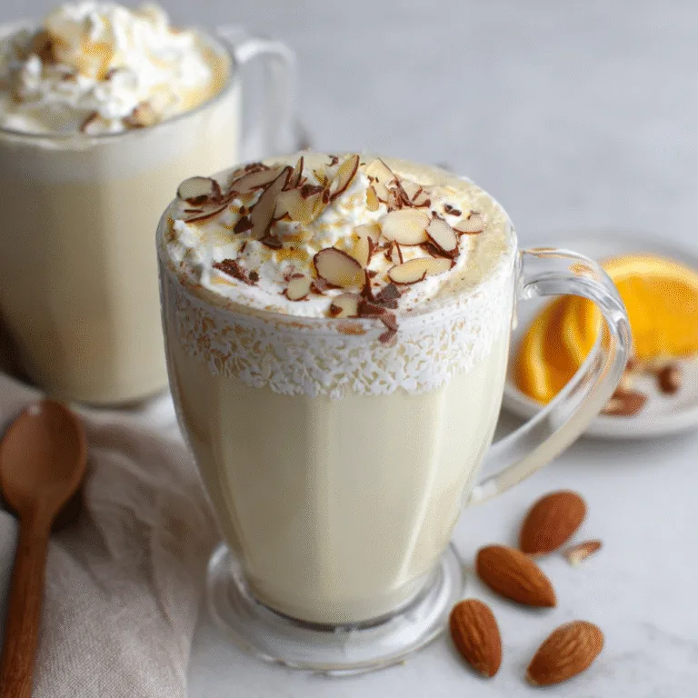 White Chocolate Orange Almond Hot Chocolate: Creamy & Cozy Winter Delight
