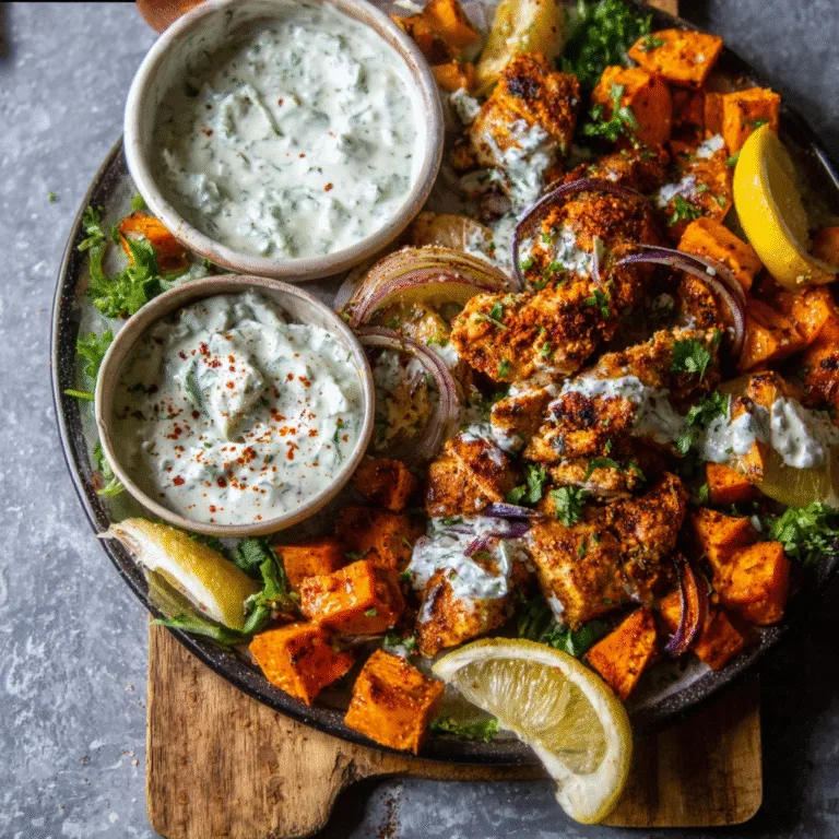 Sheet Pan Chicken Tzatziki and Sweet Potatoes: Easy, Wholesome, and Full of Flavor