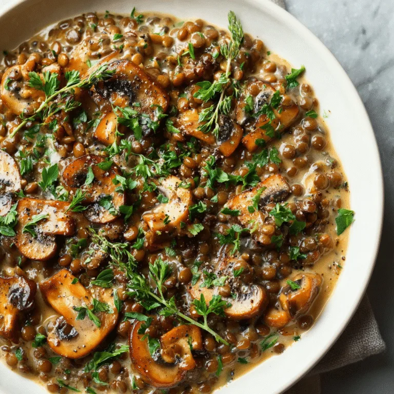 Lentil Mushroom Stroganoff: Creamy Comfort Without the Meat