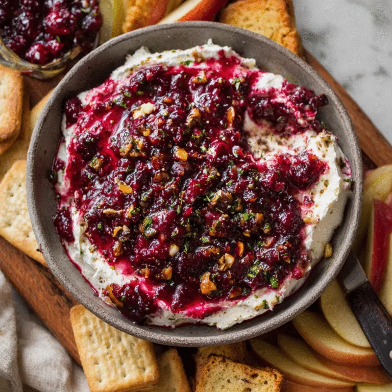Cranberry Whipped Feta Dip: The Perfect Sweet-and-Savory Holiday Appetizer