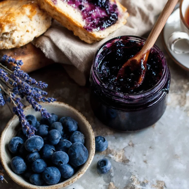 Blueberry & Lavender Jam with Honey: A Floral Twist on a Classic Preserve
