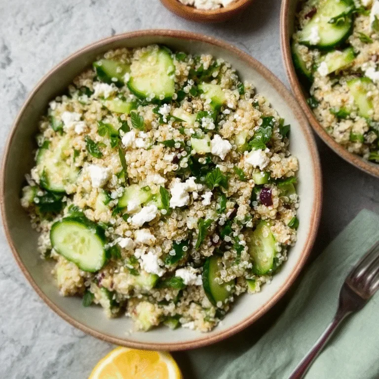 Cucumber Quinoa Feta Salad: Fresh, Light, and Perfectly Balanced