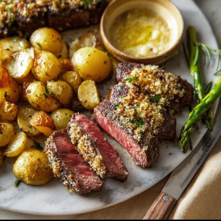 Parmesan Crusted Steak and Potato Sheet Pan Dinner: A One-Pan Classic with Big Flavor