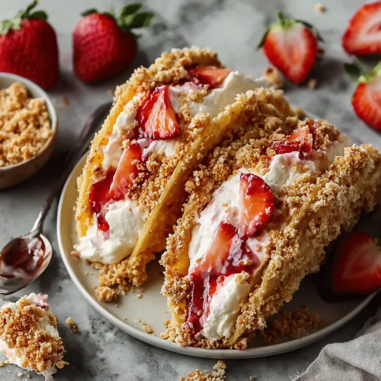 Strawberry Crunch Cheesecake Tacos: A Fun, Creamy Dessert with Big Flavor