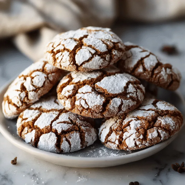 Gingerbread Crinkle Cookies: Soft, Spiced, and Perfectly Festive
