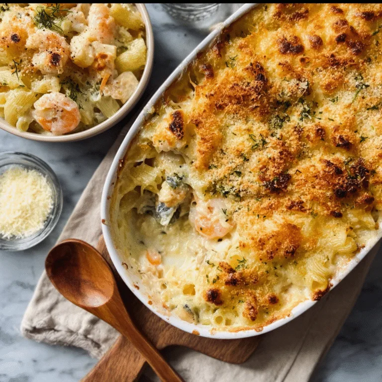 Creamy Seafood Gratin Pasta Bake: A Rich and Comforting Dinner Classic