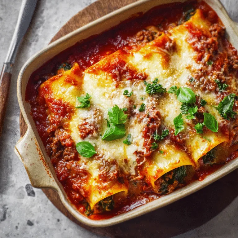 Spinach Beef Cannelloni: A Comforting Italian Classic