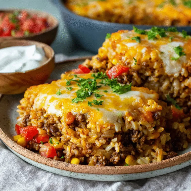 Mexican Ground Beef Casserole with Rice: A One-Pan Comfort Classic