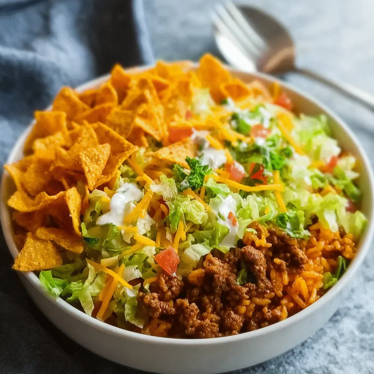 Taco Rice Bowl with Doritos – The Ultimate Dinner, Salad, or Side Dish Loaded with Flavor