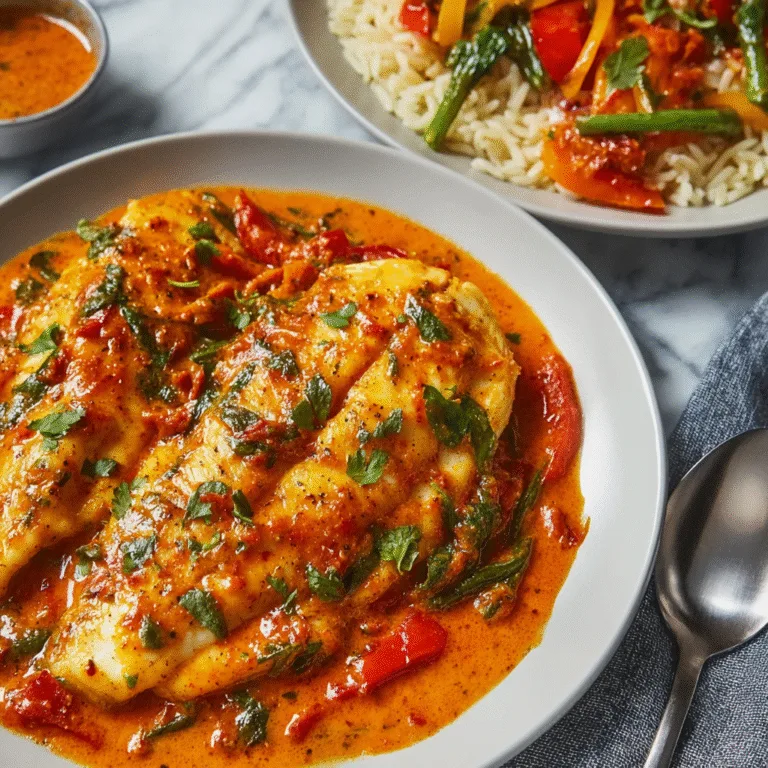 Tilapia in Roasted Pepper Sauce: A Simple, Elegant Fish Dinner