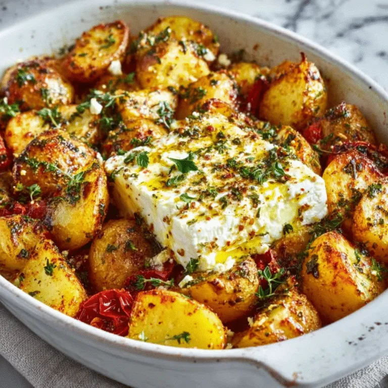 Baked Feta Potatoes: Crispy, Creamy, and Irresistibly Savory