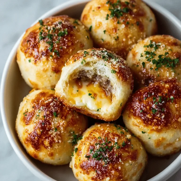 Garlic Parmesan Cheeseburger Bombs: The Ultimate Stuffed Comfort Bite
