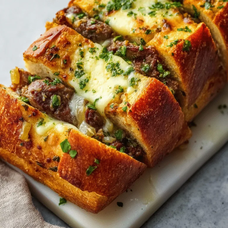 Cheesesteak-Stuffed Garlic Loaf