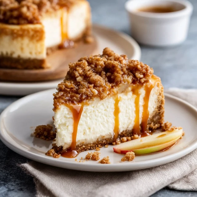 Apple Crisp Cheesecake (Creamy, Cozy & Irresistible)