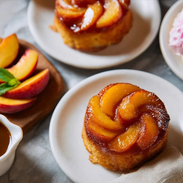 Peach Upside Down Mini Cakes (Golden, Juicy & Perfectly Portioned)
