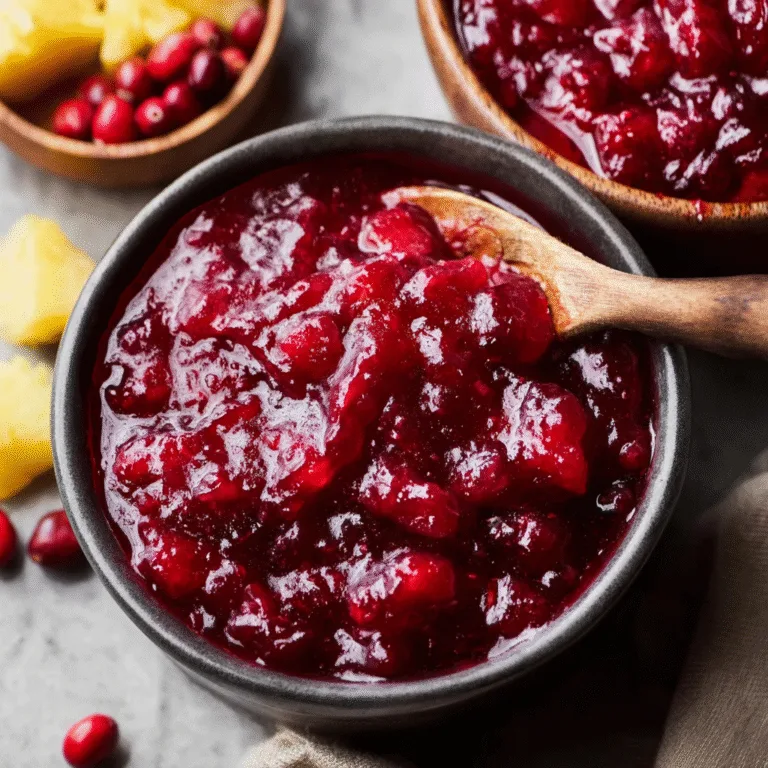 Pineapple Cranberry Sauce (Sweet, Tangy, and Festive)