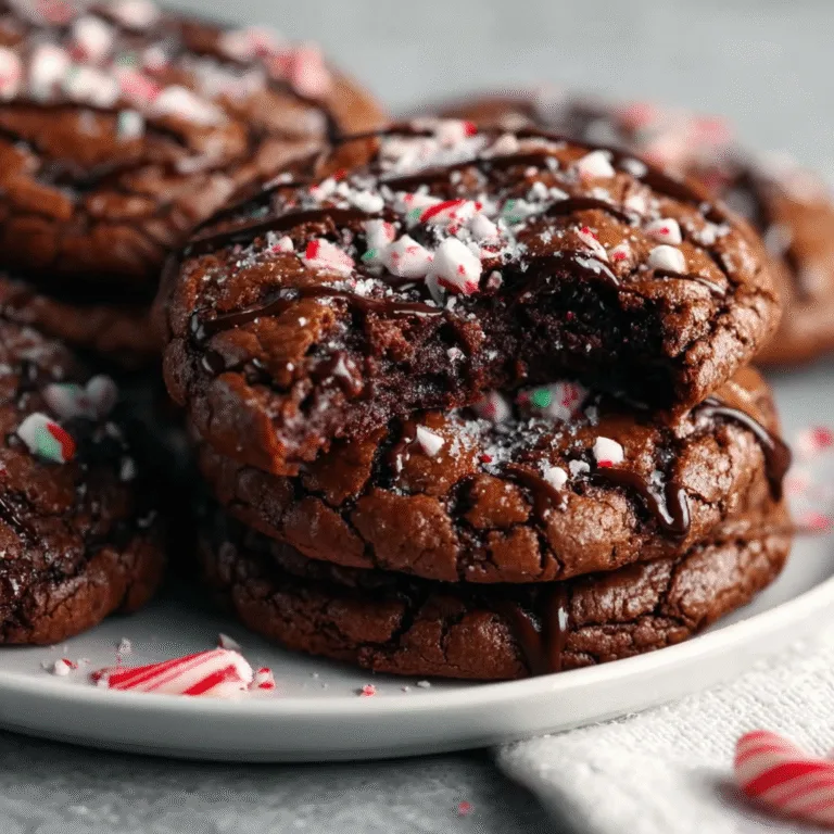 Peppermint Brownie Cookies: Fudgy Chocolate Cookies with a Festive Twist