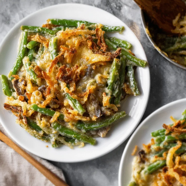Ina Garten–Style Green Bean Casserole (Elegant, Creamy, and From Scratch)