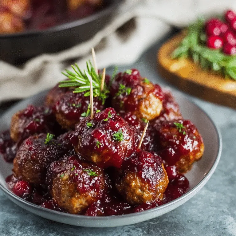 Quick Christmas Cranberry Meatballs: The Ultimate Holiday Party Favorite