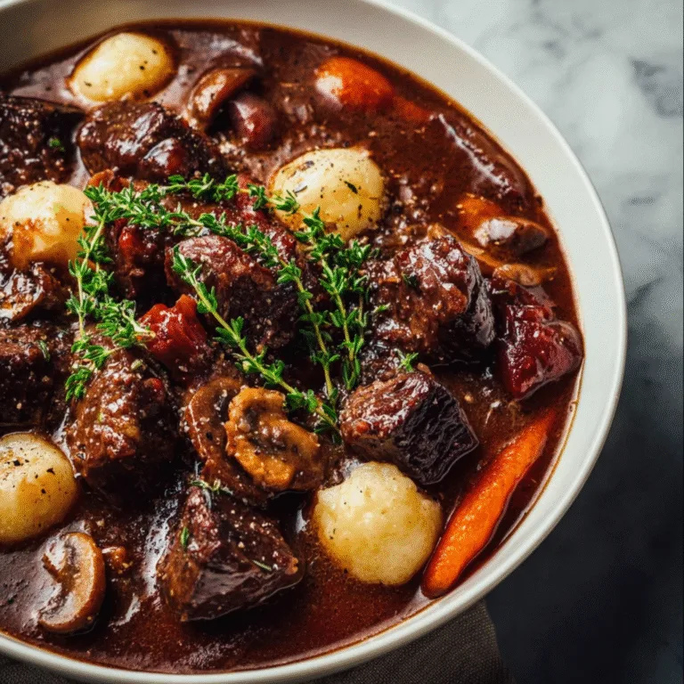 Beef Bourguignon: A Classic French Stew of Timeless Elegance