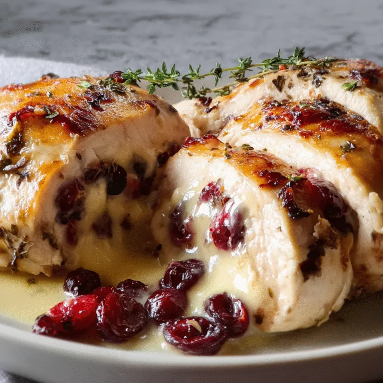 Impressive Cranberry Brie Stuffed Chicken: Elegant, Festive, and Surprisingly Easy