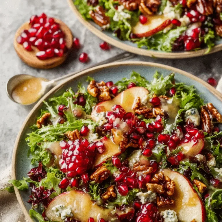 Pomegranate Christmas Salad with Honey Mustard Dressing: A Festive Holiday Classic