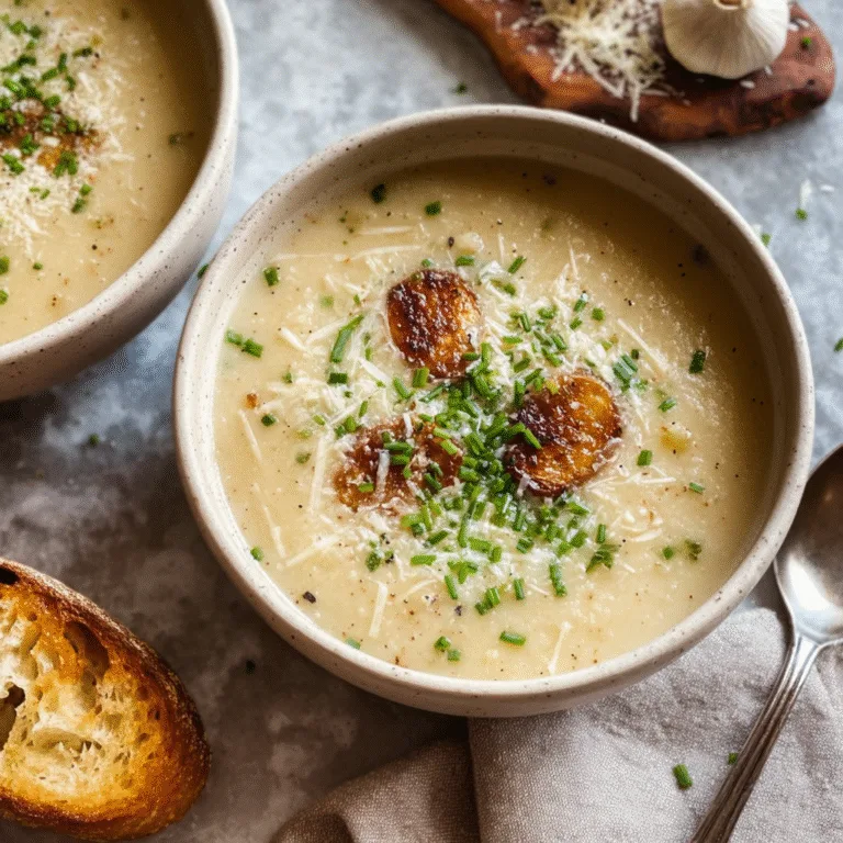 Roasted Garlic Potato Soup: Creamy Comfort in a Bowl