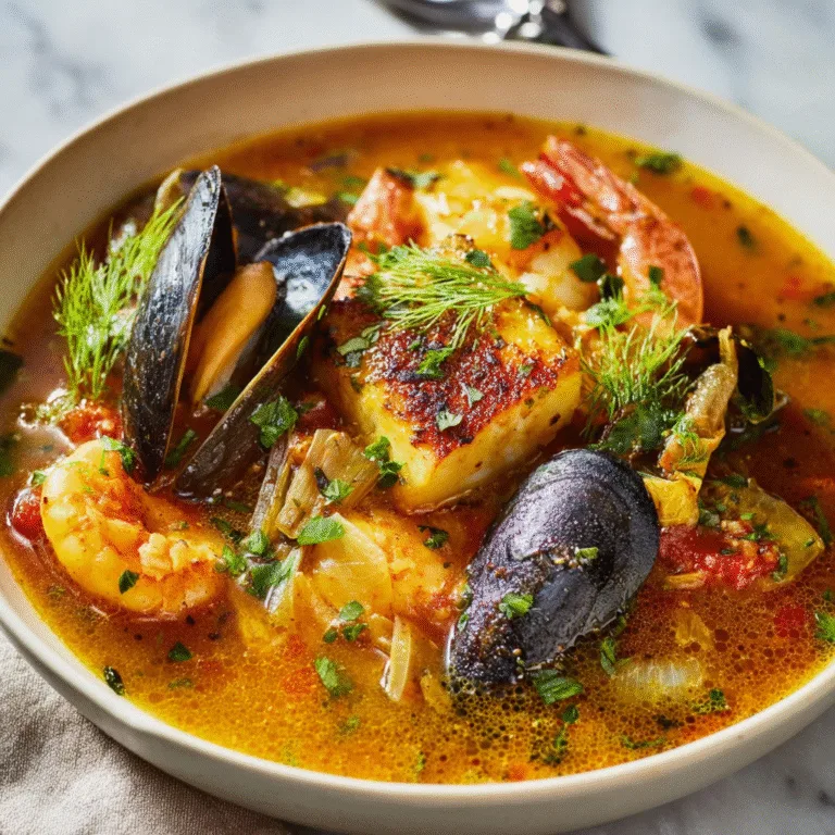 Bouillabaisse – Classic Mediterranean Seafood Soup with Timeless Flavor