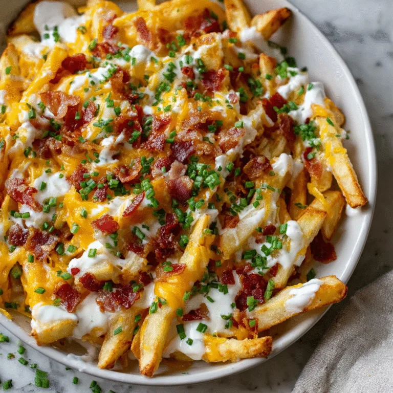 Loaded Fries with Bacon, Cheddar, and Ranch Dressing: The Ultimate Comfort Food