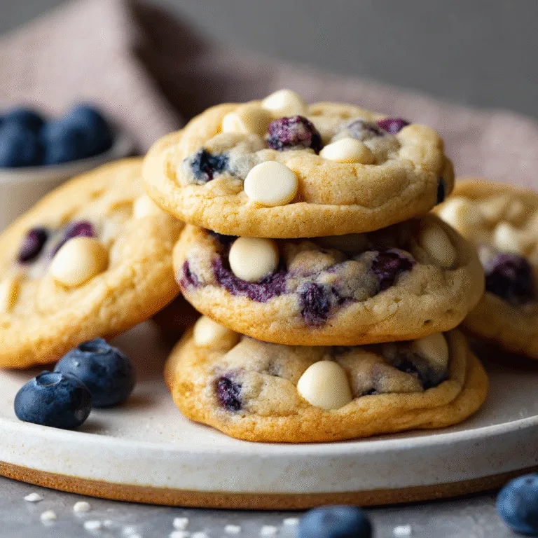 Blueberry White Chocolate Chip Cookies: Soft, Buttery, and Bursting with Flavor