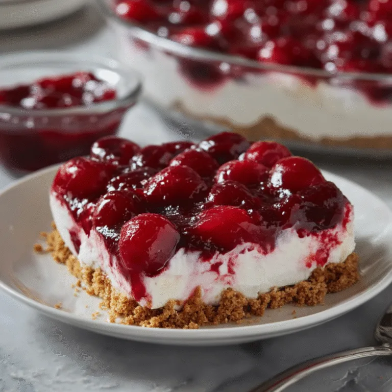 Classic Cherry Delight: A Timeless No-Bake Dessert Everyone Loves