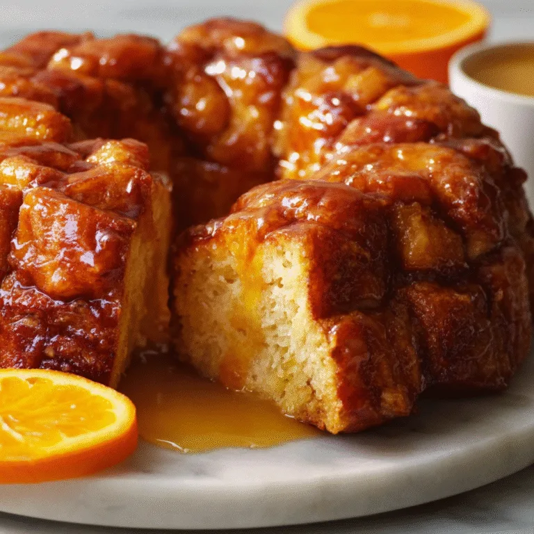 Orange Monkey Bread – A Bright, Sticky, Pull-Apart Favorite