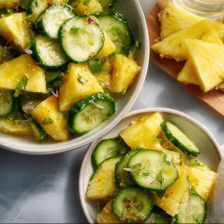THE BEST Pineapple Cucumber Salad – Sweet, Refreshing & Tropical!