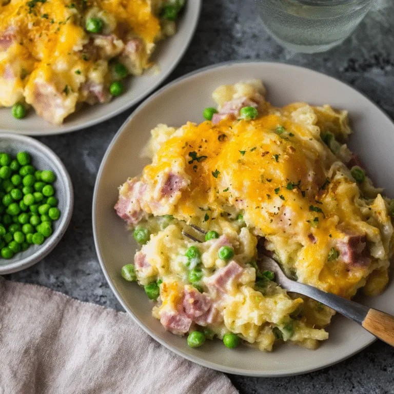 Cheesy Ham and Pea Casserole (Easy 30-Minute Family Dinner)