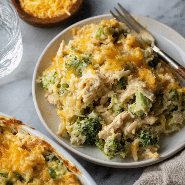 Cheesy Chicken Broccoli Rice Casserole (Easy, Budget-Friendly & Family Approved)