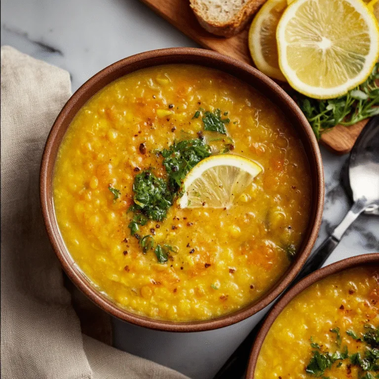 Easy Lemon Lentil Soup – Bright, Healthy, and Comforting