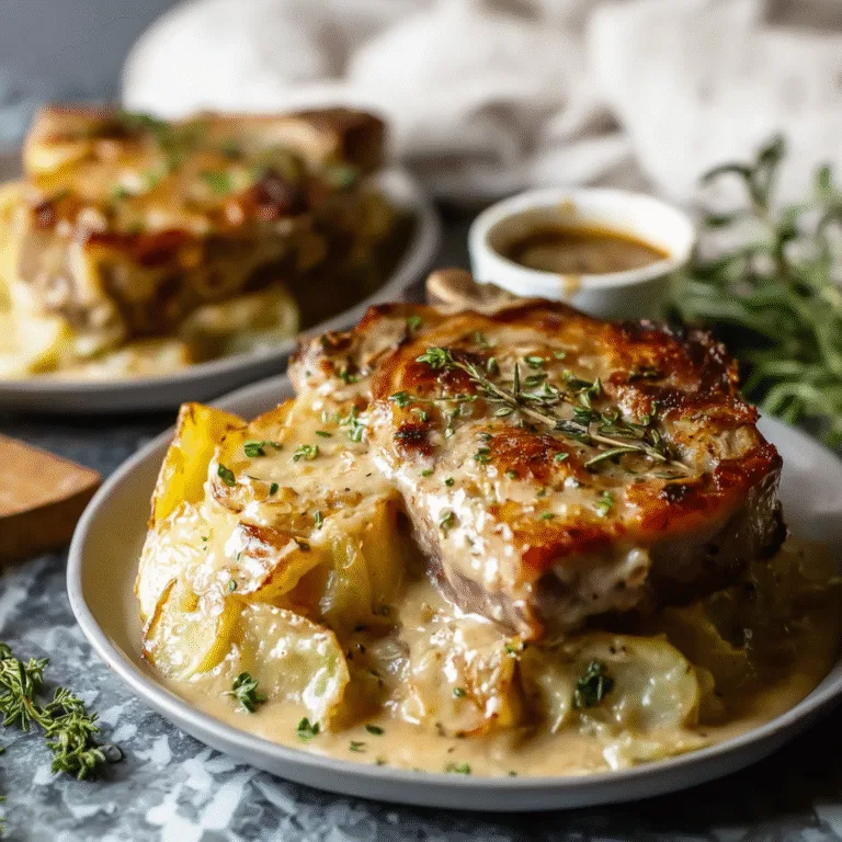 Smothered Pork Chop and Scalloped Potato Casserole – Comfort in Every Bite