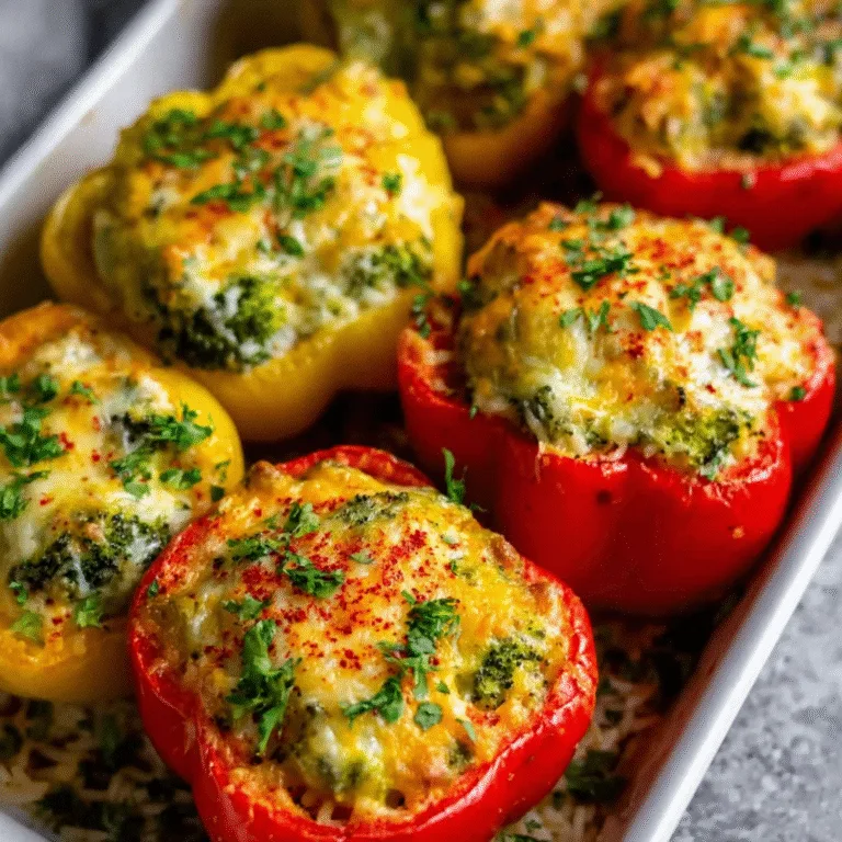 Cheesy Broccoli Rice Stuffed Peppers – A Wholesome, Comforting Meal