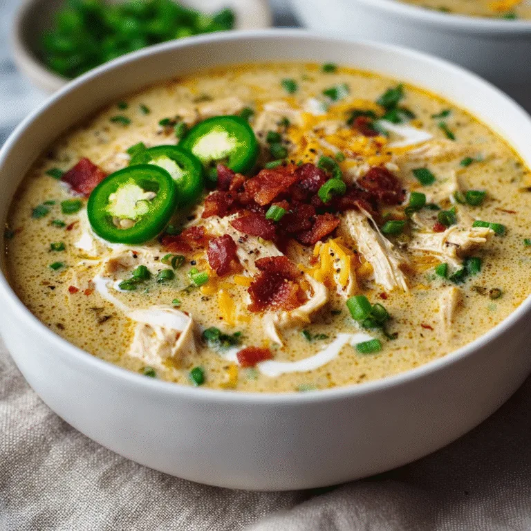 Spicy Jalapeño Popper Chicken Soup