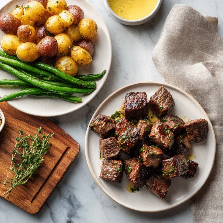 Air Fryer Garlic Butter Steak Bites