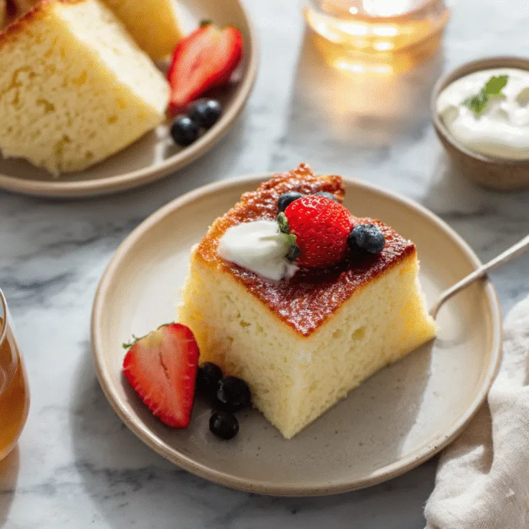 3-Ingredient Creamy Yogurt Cake – Soft, Healthy & Delicious