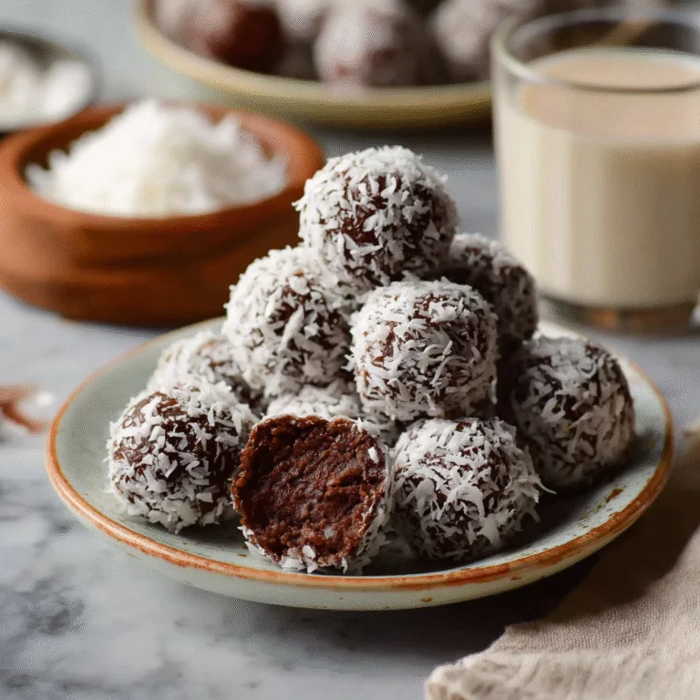 3-Ingredient Chocolate Coconut Balls (Easy, No-Bake Treat)