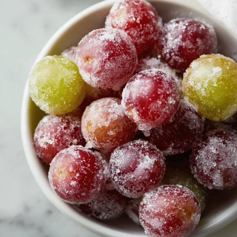 Frozen Candied Grapes (Healthy Sour Candy Recipe)
