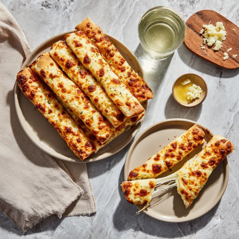 Keto Cheesy Garlic Breadsticks (Just 4 Ingredients!)