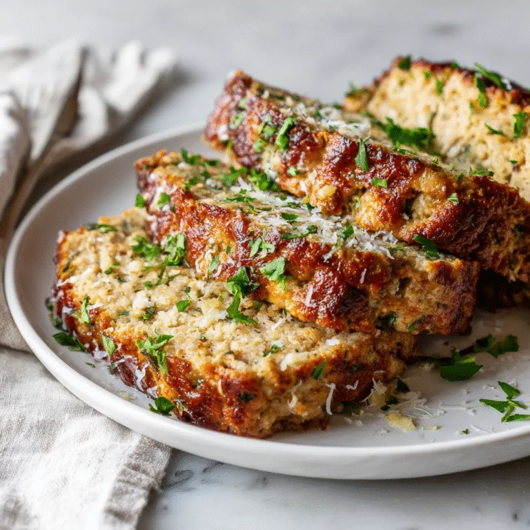 Garlic Parmesan Chicken Meatloaf (Juicy, Flavor-Packed Comfort Food)