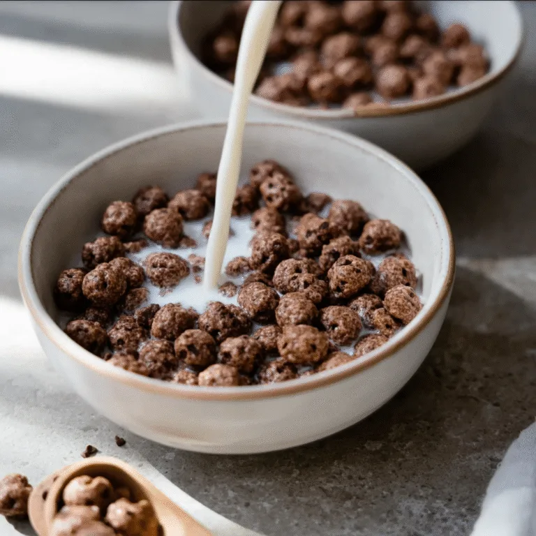 Healthy Homemade Chocolate Cereal (4-Ingredient Cocoa Puffs)